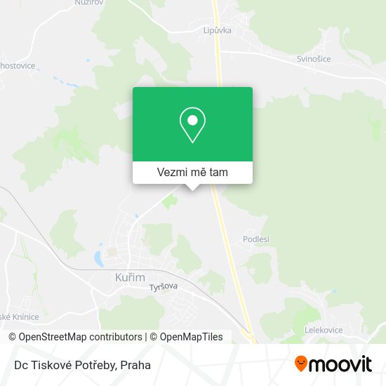 Dc Tiskové Potřeby mapa