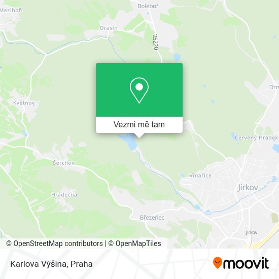 Karlova Výšina mapa