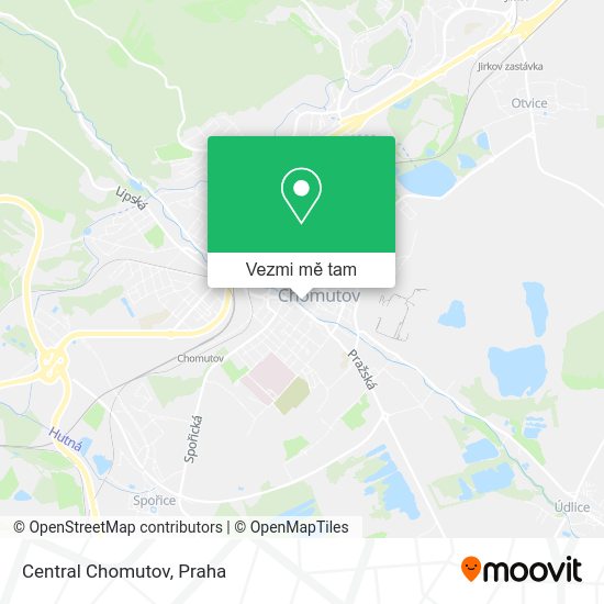 Central Chomutov mapa
