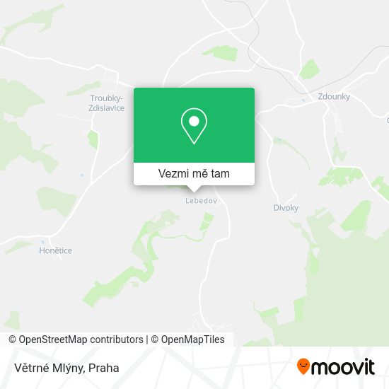 Větrné Mlýny mapa