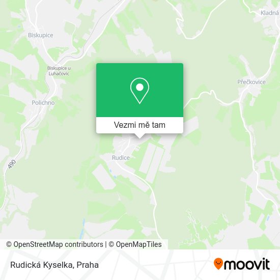 Rudická Kyselka mapa