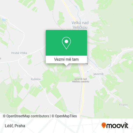 Léšť mapa