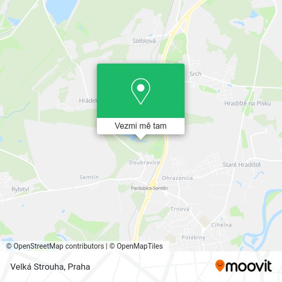 Velká Strouha mapa
