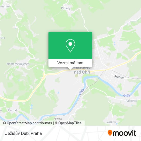 Ježíšův Dub mapa