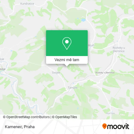Kamenec mapa