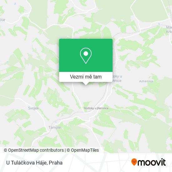 U Tuláčkova Háje mapa