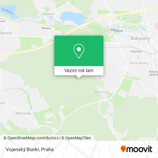 Vojenský Bunkr mapa