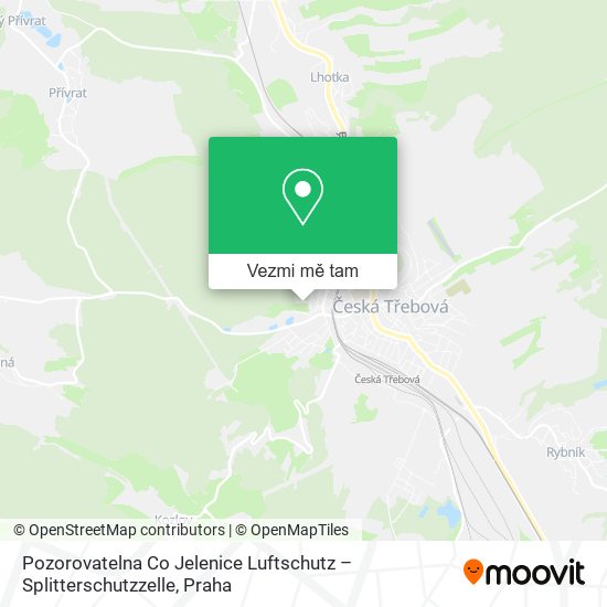 Pozorovatelna Co Jelenice Luftschutz – Splitterschutzzelle mapa