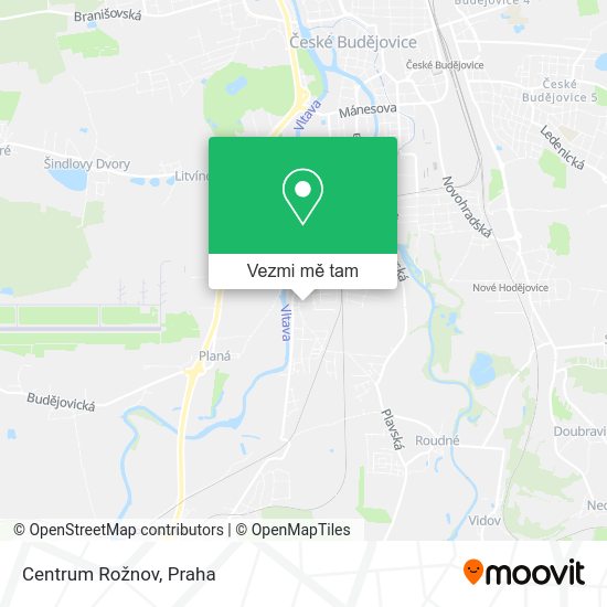 Centrum Rožnov mapa