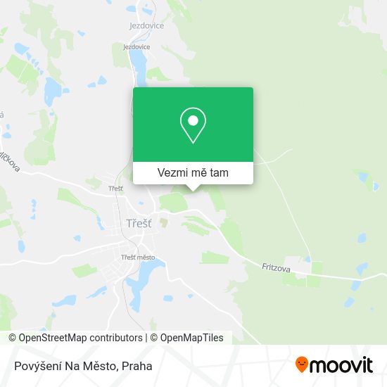 Povýšení Na Město mapa