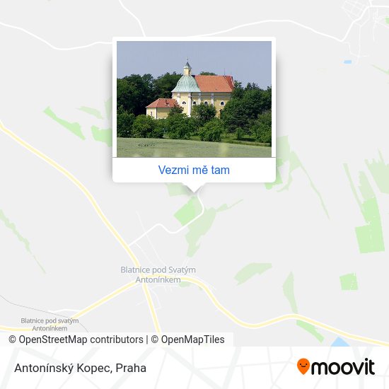 Antonínský Kopec mapa