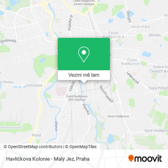 Havlíčkova Kolonie - Malý Jez mapa