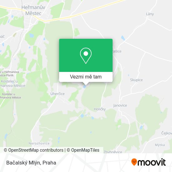 Bačalský Mlýn mapa