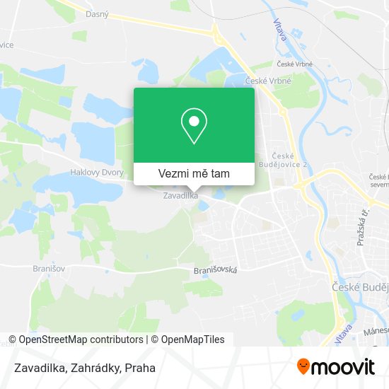 Zavadilka, Zahrádky mapa