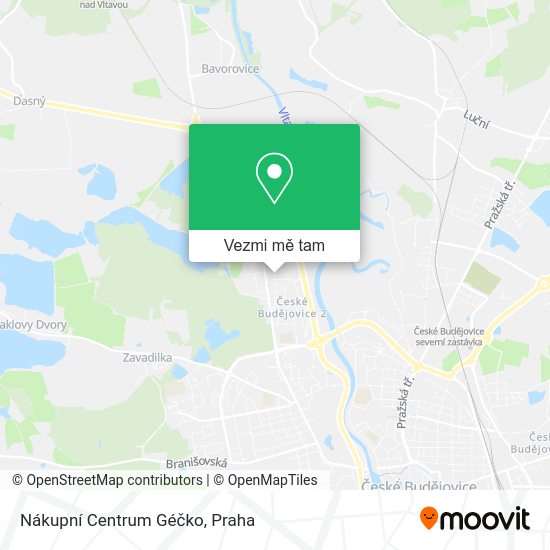 Nákupní Centrum Géčko mapa