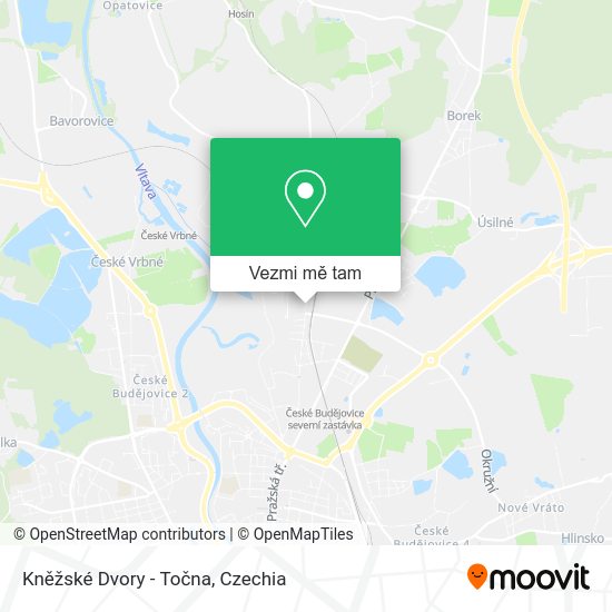 Kněžské Dvory - Točna mapa