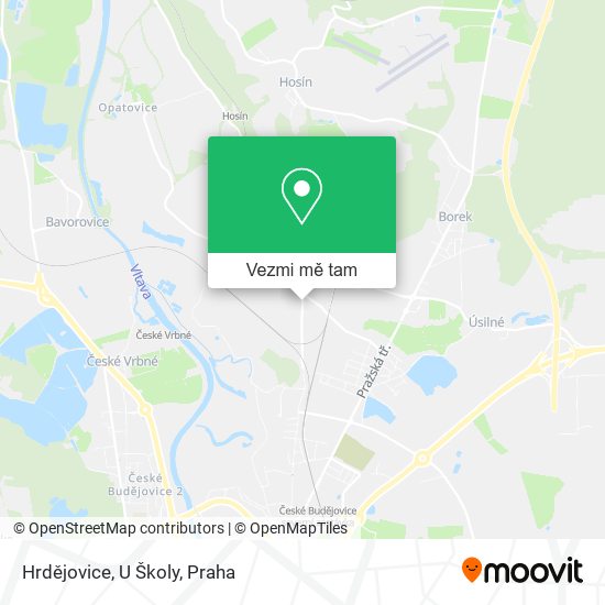 Hrdějovice, U Školy mapa