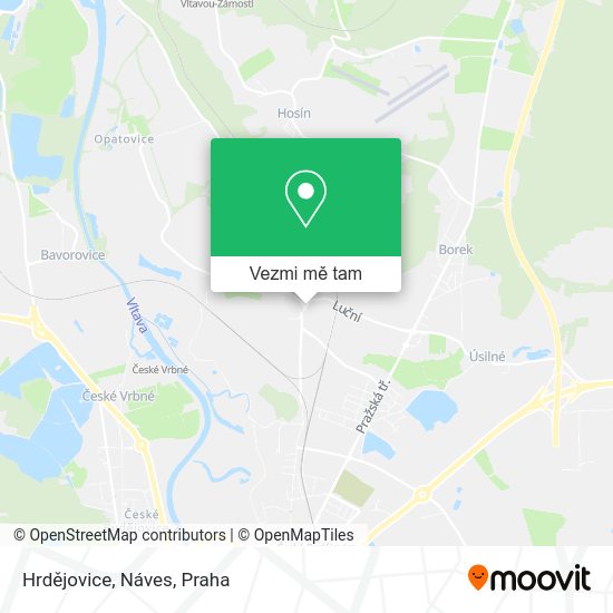 Hrdějovice, Náves mapa