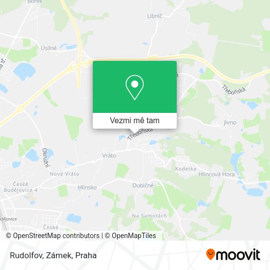 Rudolfov, Zámek mapa