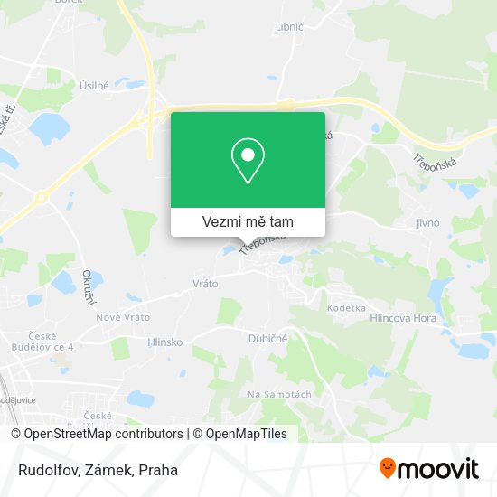 Rudolfov, Zámek mapa