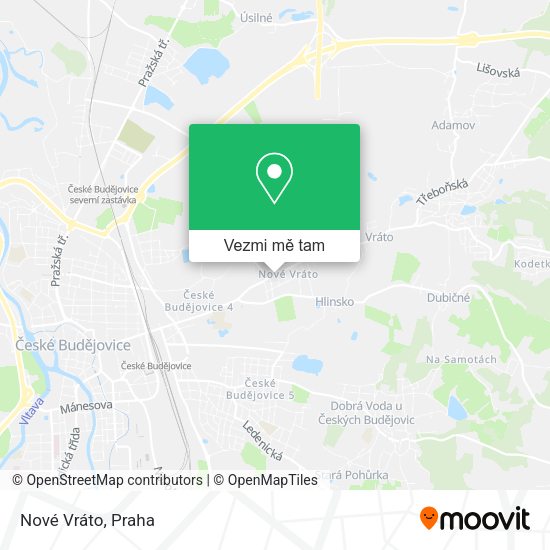 Nové Vráto mapa