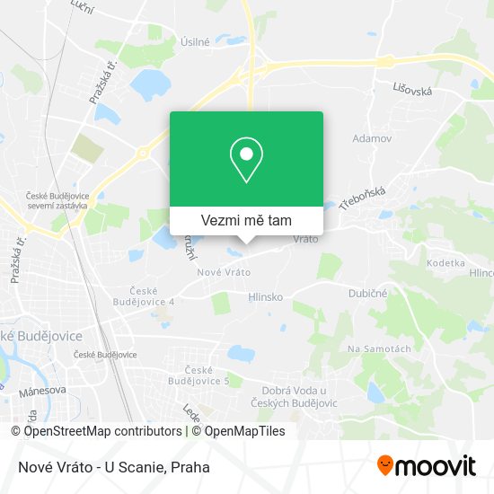 Nové Vráto - U Scanie mapa