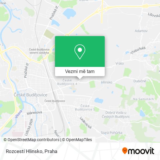 Rozcestí Hlinsko mapa