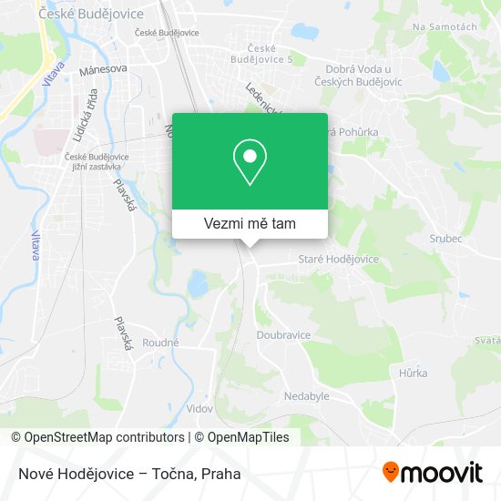 Nové Hodějovice – Točna mapa