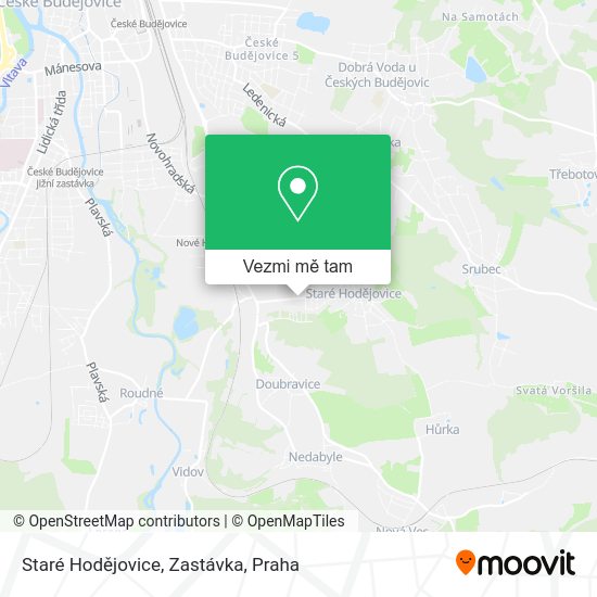 Staré Hodějovice, Zastávka mapa