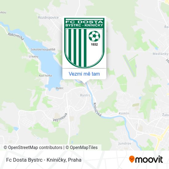 Fc Dosta Bystrc - Kníničky mapa