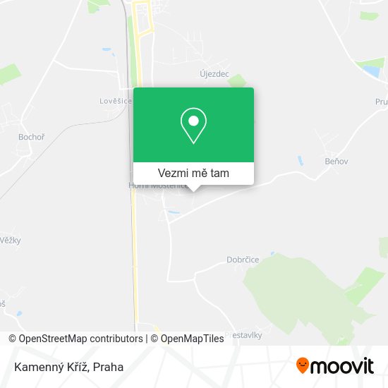 Kamenný Kříž mapa