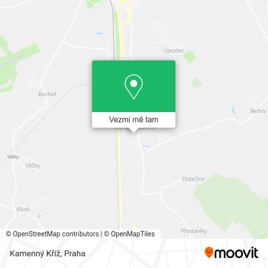 Kamenný Kříž mapa