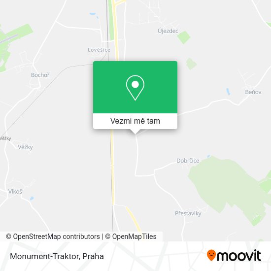 Monument-Traktor mapa