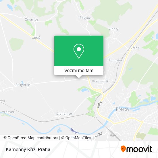 Kamenný Kříž mapa