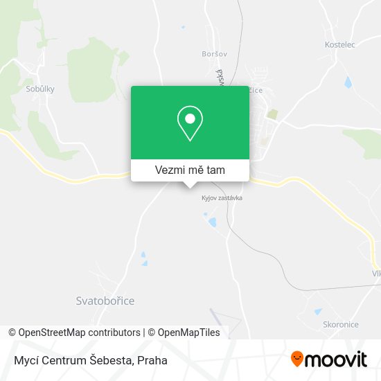 Mycí Centrum Šebesta mapa