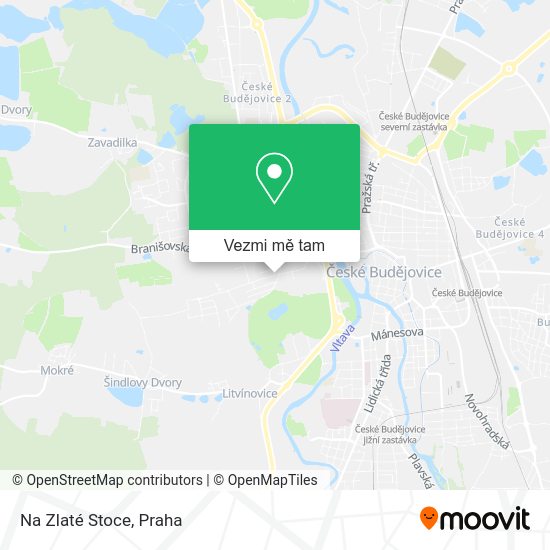 Na Zlaté Stoce mapa