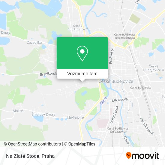 Na Zlaté Stoce mapa
