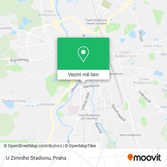 U Zimního Stadionu mapa