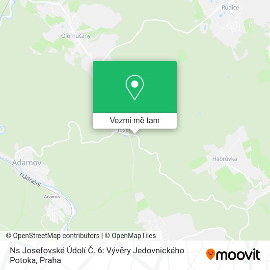 Ns Josefovské Údolí Č. 6: Vývěry Jedovnického Potoka mapa