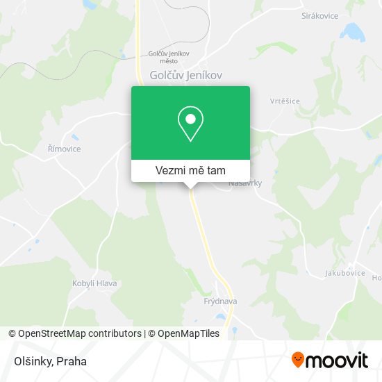 Olšinky mapa