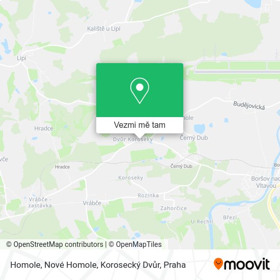 Homole, Nové Homole, Korosecký Dvůr mapa