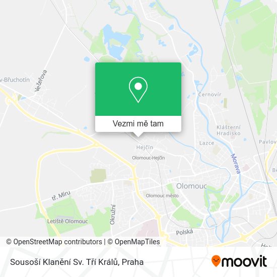 Sousoší Klanění Sv. Tří Králů mapa