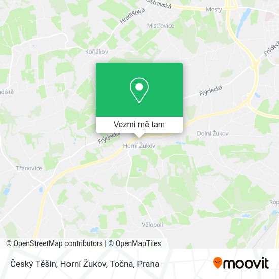 Český Těšín, Horní Žukov, Točna mapa