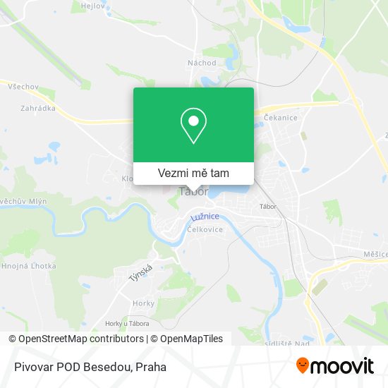 Pivovar POD Besedou mapa