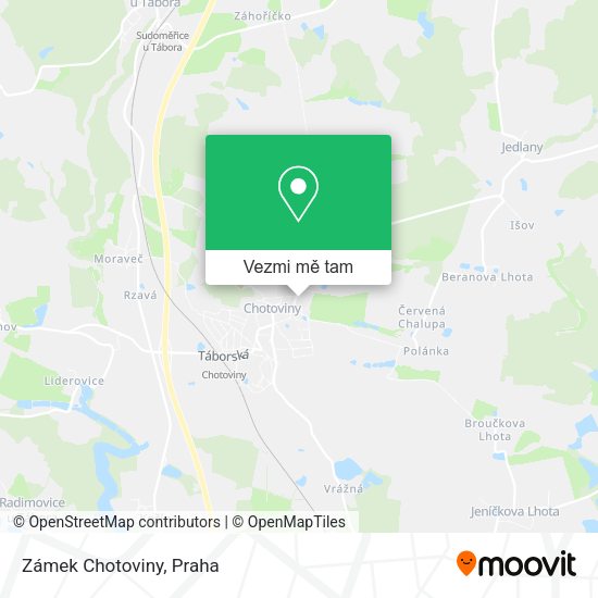 Zámek Chotoviny mapa