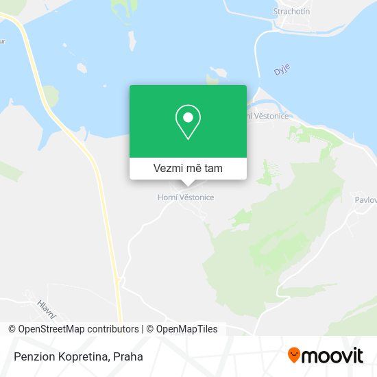 Penzion Kopretina mapa