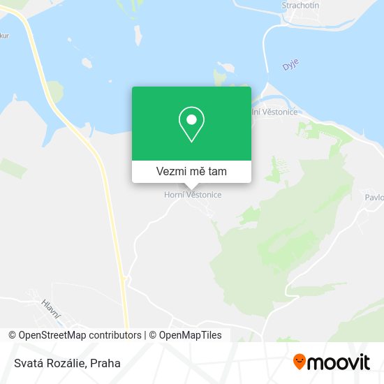 Svatá Rozálie mapa