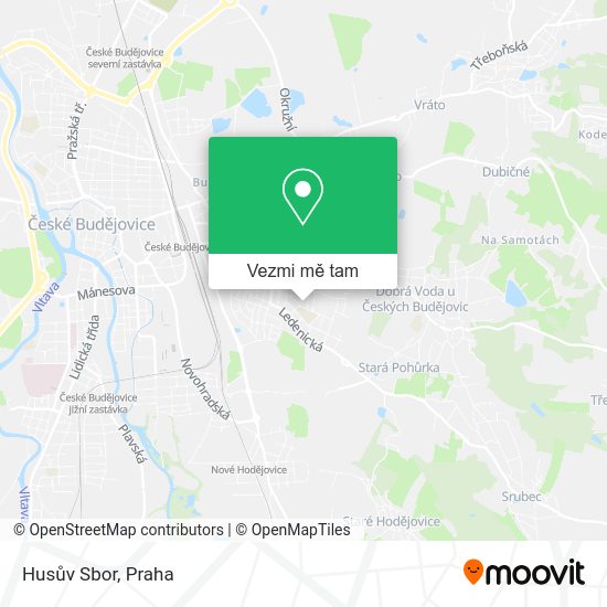 Husův Sbor mapa