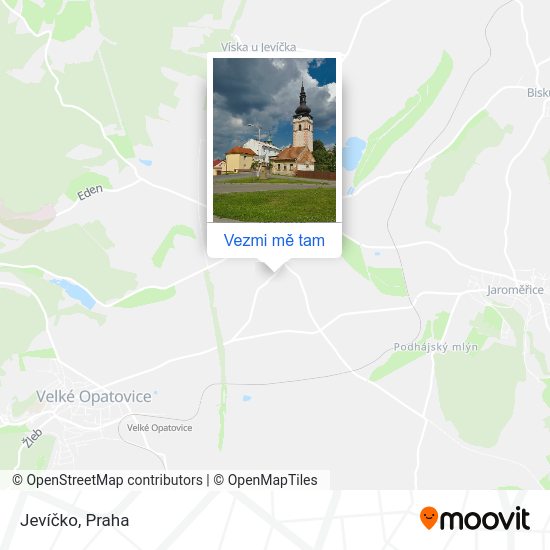 Jevíčko mapa