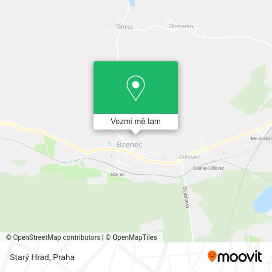 Starý Hrad mapa